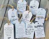 Rustic Christian Gift Tags: Scripture Verses, Nature Theme (PDF Download)