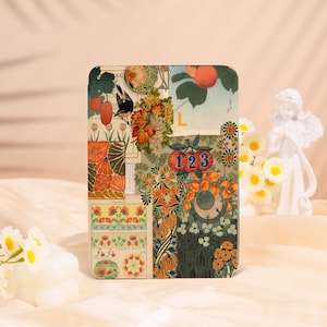 Orange Maple Leaf Collage Kindle Case,Simple Style Kindle Case,Kindle Case With Hand Strap,Personalized Kindle Case,Kindle Colorsfot/2024