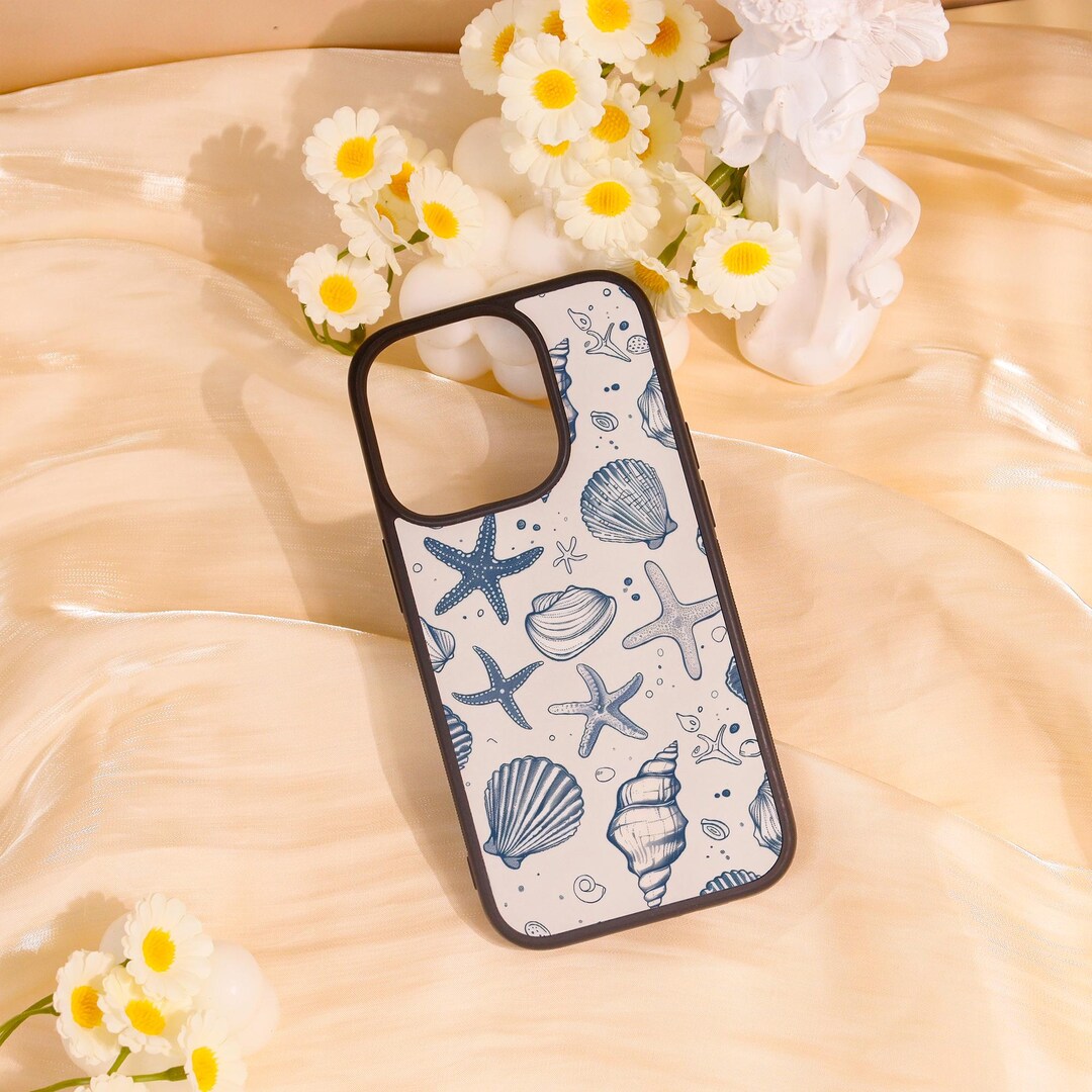 Blue Seastar Shell Phone Case for 16/15/14/13pro,iphone 16/12/11pro Max — free download