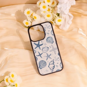 Blue SeaStar Shell Phone Case for 16/15/14/13Pro,iPhone 16/12/11Pro Max,12/13 Mini,iPhone 16/15/14/13/11Case,16/15/7Plus,iPhoneXR/X/XS/XSMax