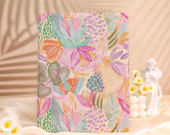 Colorful Flowers Draw iPad Case with Pen Holder for 2025 Air 7-11/13″,Custom iPad Mini Case Gift,iPad Pro 2024/2022,Girly iPad 10/9/8 Cover