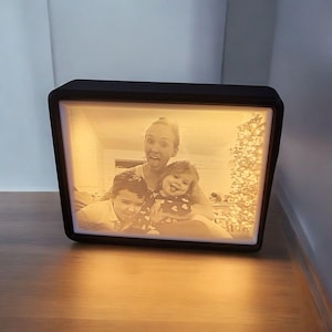 Aangepaste lithofaan-geheugenlamp met gepersonaliseerde fotolichtbak voor uniek aandenken Home Decor Memorial Tribute