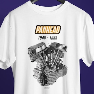 Harley Panhead Motor Unisex T-Shirt in different colors Shovelhead Knucklehead Motorcycle Custombike