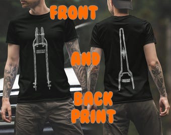 Chopper Sissybar & Springer fork T-Shirt vintage oldschool harley bobber motorcycle biker