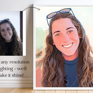 Custom Art Portrait , Portrait From Photo, Personalized  portrait, Anniversary Gifts For Wife Husband, Couple Portrait, Family Gift
