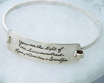 Handwriting Jewelry in Sterling Silver