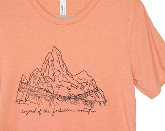 Camiseta unisex para adultos Expedition Everest - Coral atardecer - Recaudación de fondos Give Kids the World