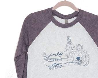 Wildest Ride in the Wilderness, Big Thunder Mountain - Unisex Baseball Tee - Give Kids the World Fundraiser