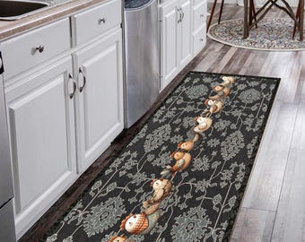 Chicken Kitchen Rug: Non-Slip, Machine Washable Mat