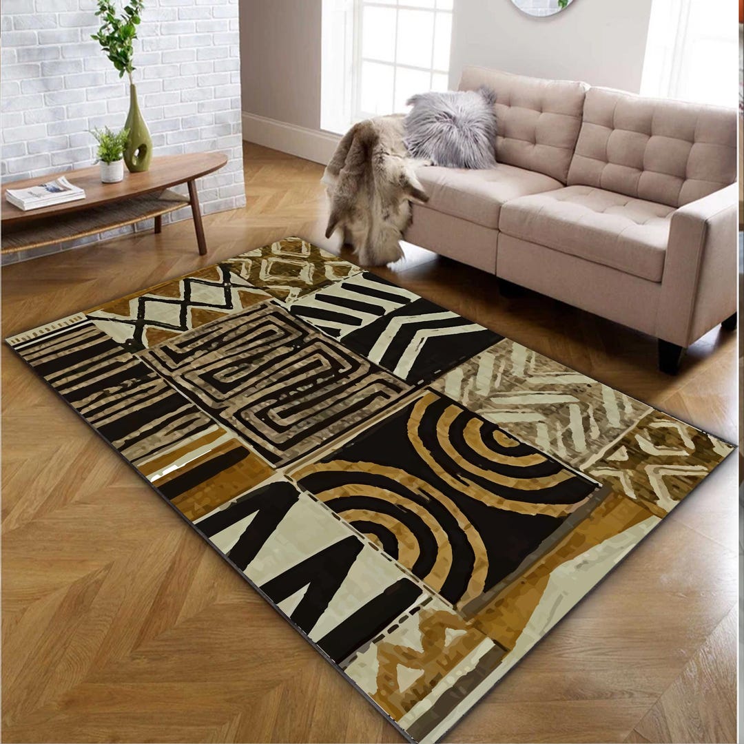Savannah Area Rug|african Runner|afrocentric Non Slip Carpet|safari ...