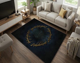 Tapis magique avec symbole du Seigneur des anneaux, carpette lavable