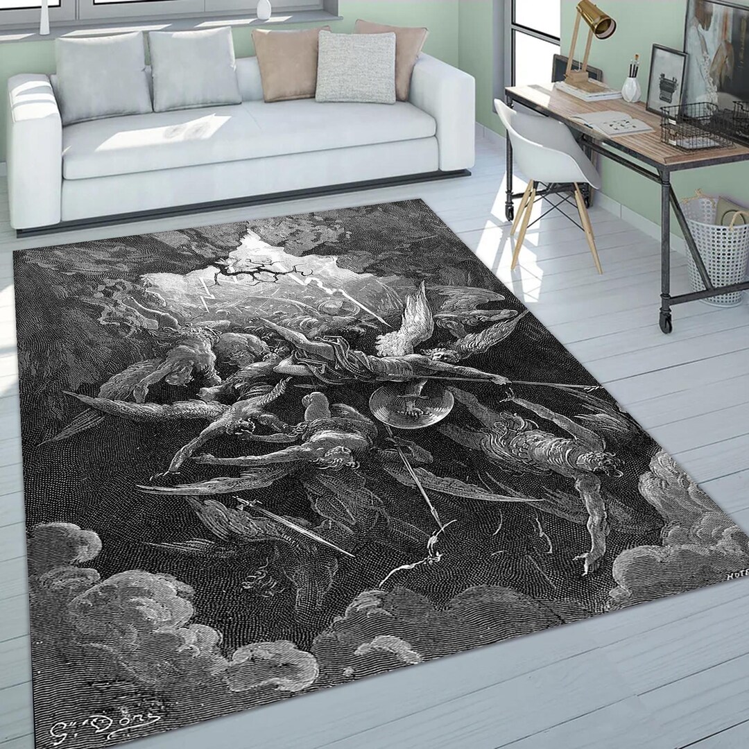 A Rug Hell Hell's Gate Rug | Gothic Design Carpet | Renaissance Theme Rug ...