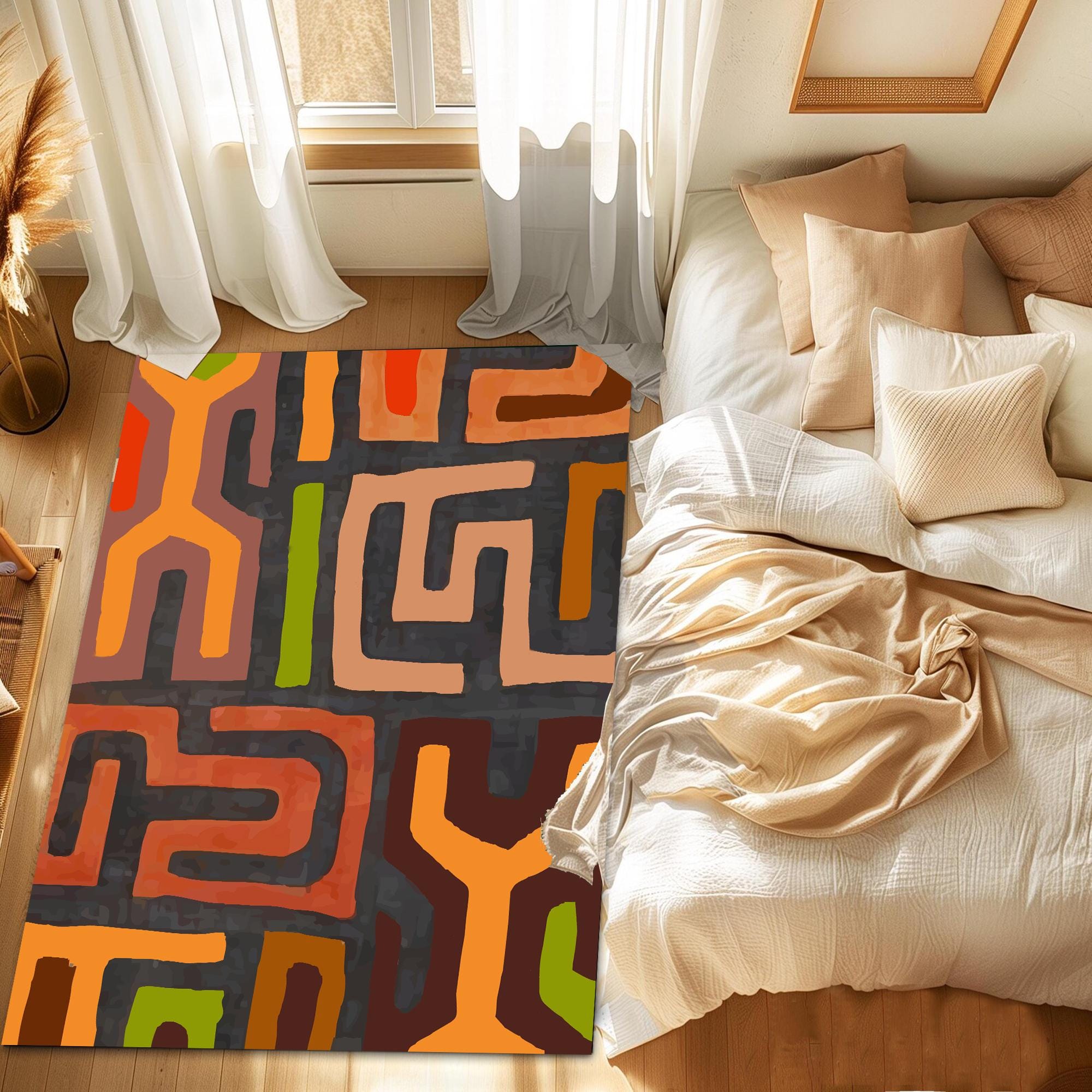 Savannah Area Rug|african Runner|afrocentric Non Slip Carpet|safari ...