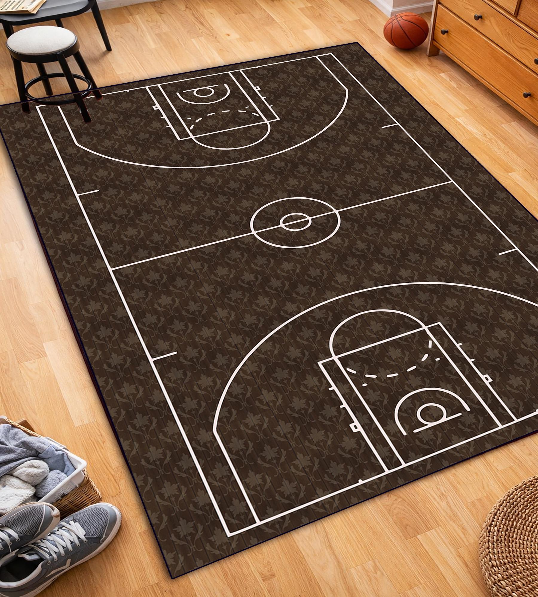NBA Basketball Court Sized Rug: Colorful Kids Playroom Mat - Etsy