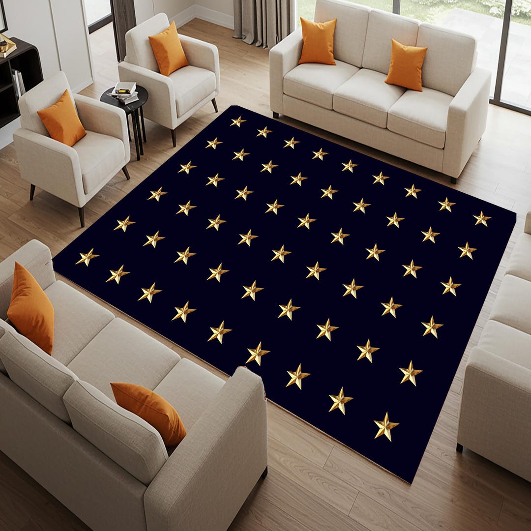 Small Star Rug Star Rug: Vibrant 3D Design - Non-slip Indoor Outdoor Mat - Etsy