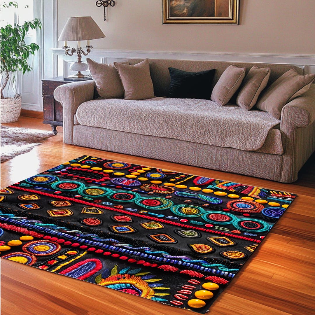 Savannah Area Rug|african Runner|afrocentric Non Slip Carpet|safari ...