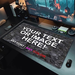 Custom Mouse Pad, Personalized Desk Mat, XXL Gaming Mat, Your Text/Image Design