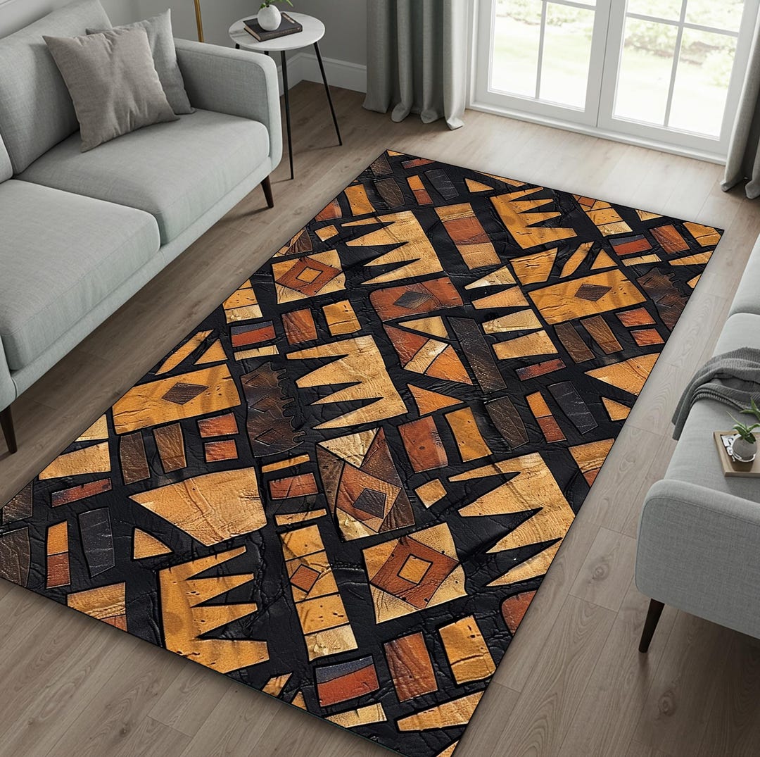 Savannah Area Rug|african Runner|afrocentric Non Slip Carpet|safari ...