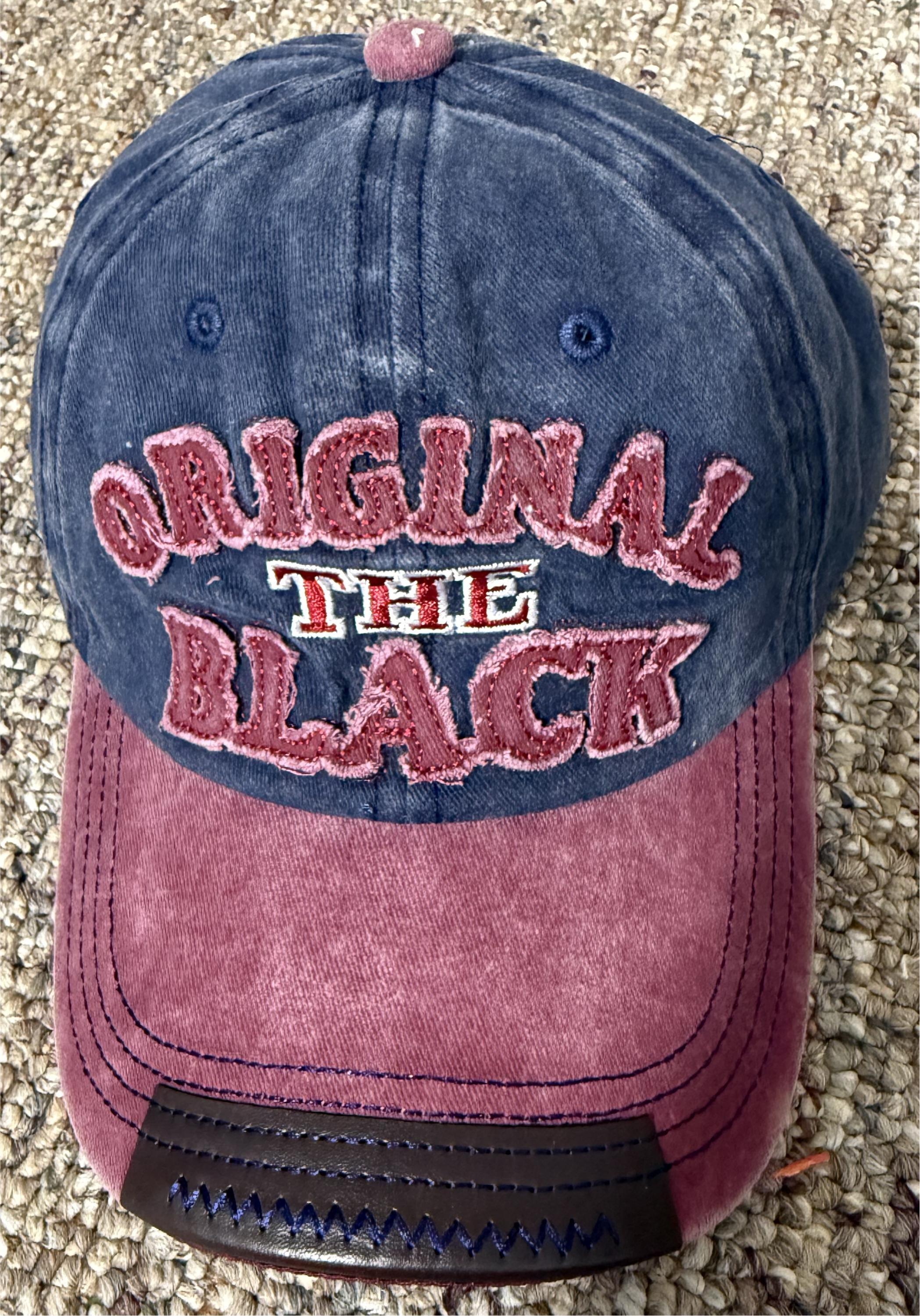 Vintage Distressed 'original the Black' Baseball Cap – Denim Two