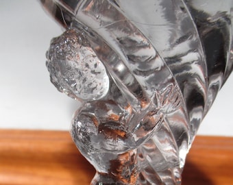 Tall Vintage Perfume Bottle Cherub Angel-  Empty Perfume Glass Bottle