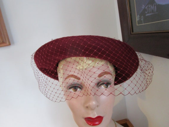 Vintage Wool Women's Fancy Hat Lancaster USA Manr… - image 9