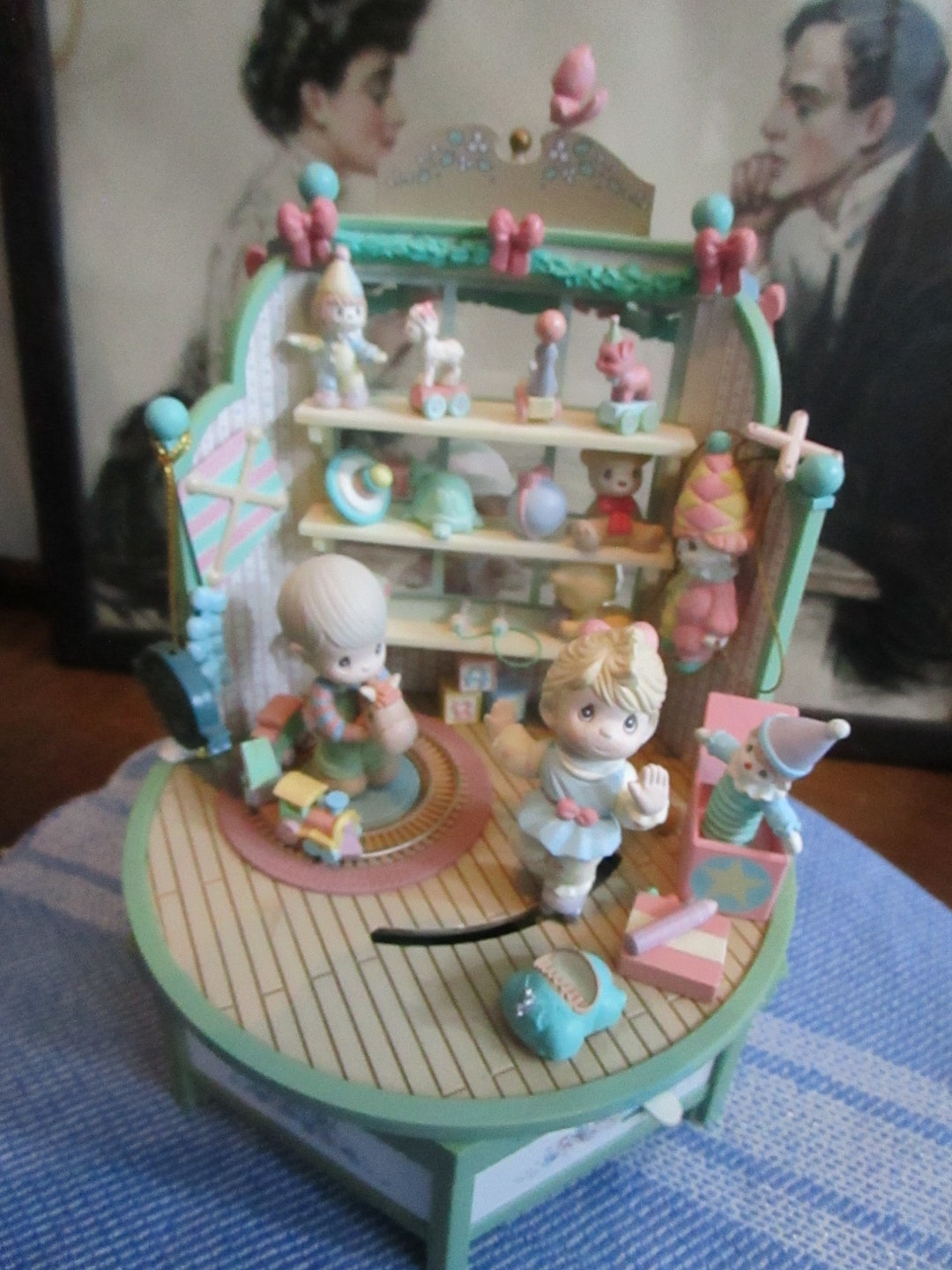 Vintage Precious Moments Musical Toy Store Christmas Multiaction Musical Plays toyland Etsy