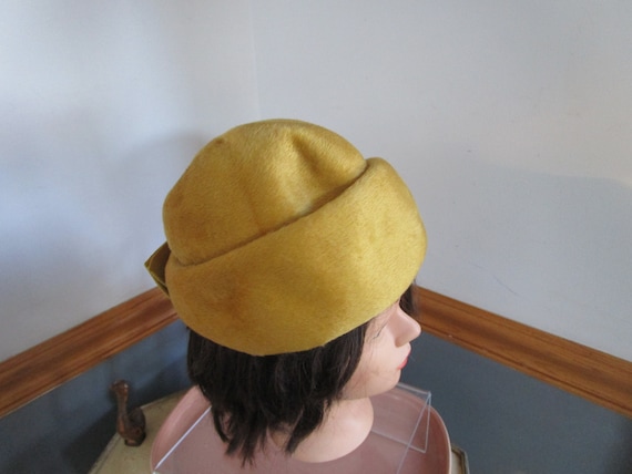 Vintage Felt Hat, Made in Italy, Imported ITALIAN 1940S/1950S GREEN FEDORA FELT HAT BY BORSALINO. SIZE  main image 3