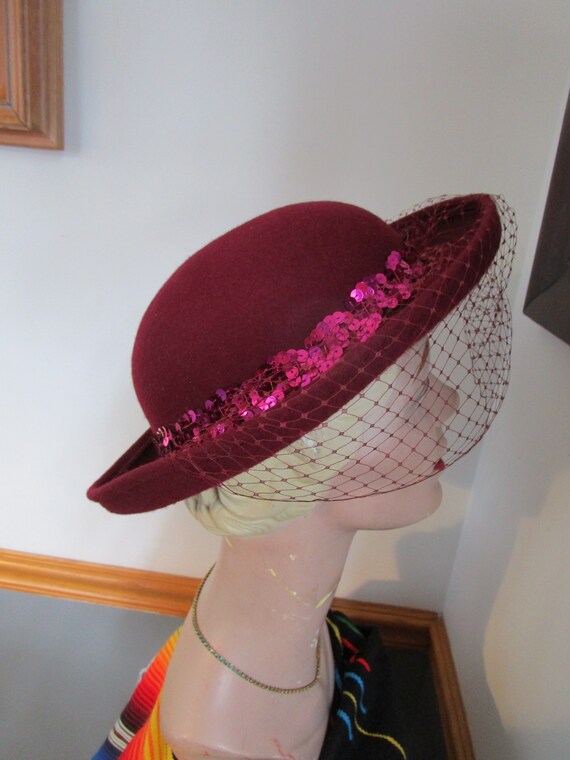 Vintage Wool Women's Fancy Hat Lancaster USA Manr… - image 8