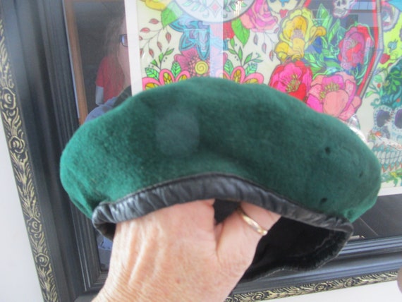 German Green  Beret Military Wool Hat Cap Army In… - image 3