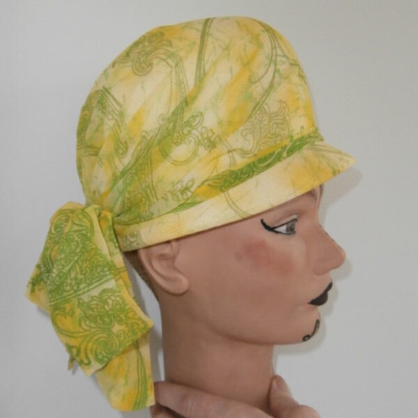 Mr Almo Signature Yellow Paisley Fashion Church Hat Dress Tea Hat