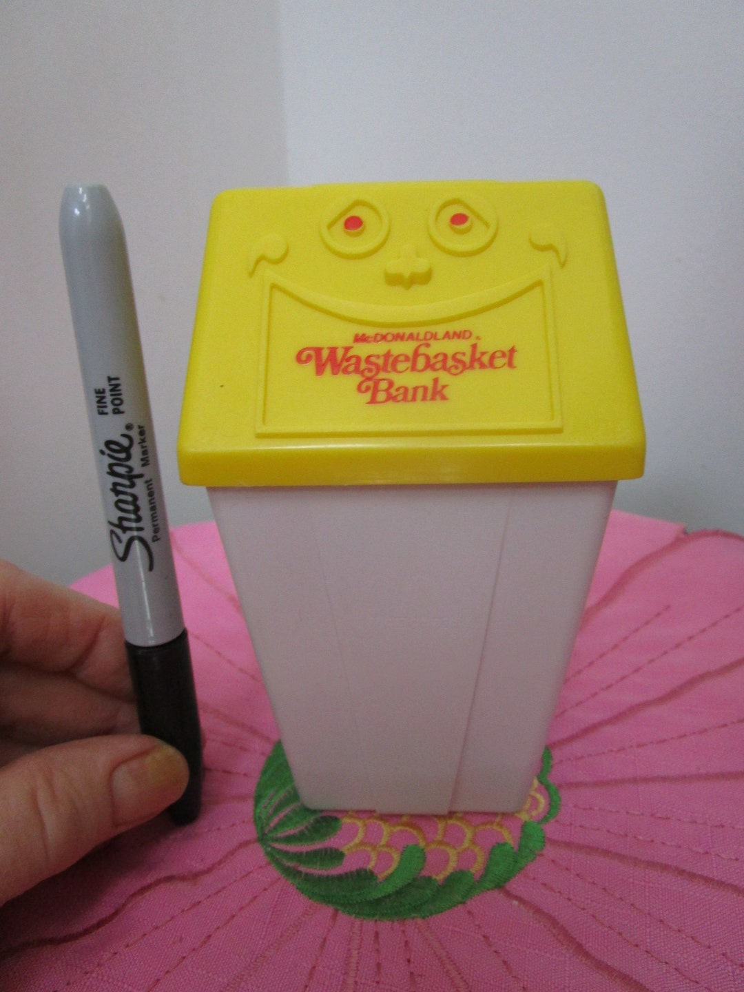 1975 Mcdonald's Mcdonaldland Plastic Wastebasket Coin Bank Etsy