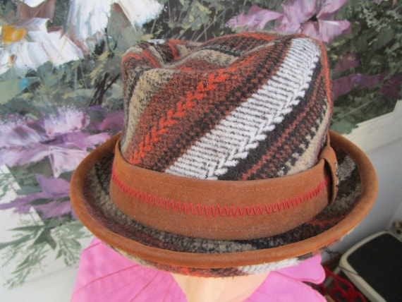 Vintage Multi Color Fedora by GRACE Men's or Wome… - image 1