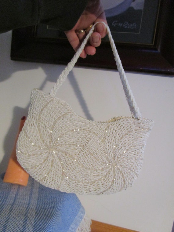 Magid Hong Kong Handmade Beaded Purse with Double… - image 7