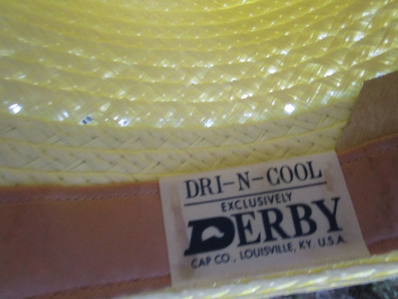 Men's Derby Cap Co  Dri-N-Cool White Hat Straw Lo… - image 7