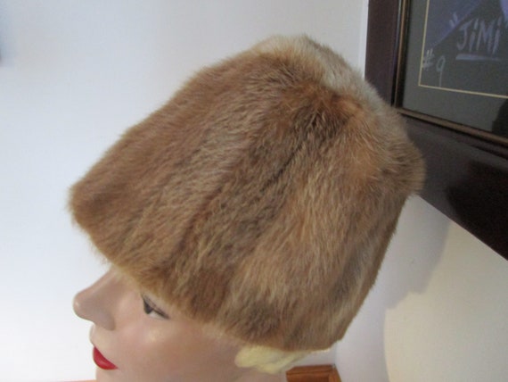 60's Fur Cloche Hat Winter  Real Fur Hat Clean - image 4