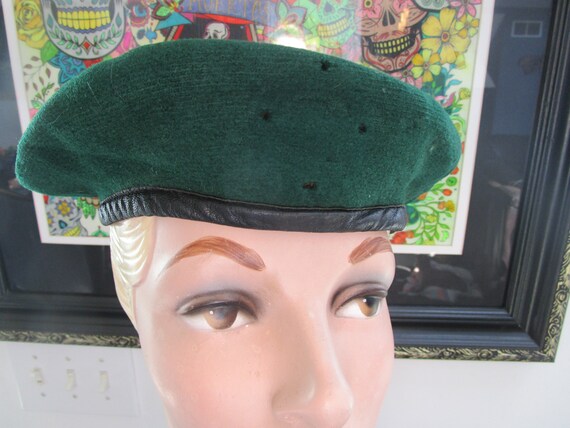 German Green  Beret Military Wool Hat Cap Army In… - image 7