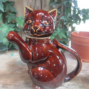 Brown Kitten Creamer Pitcher or Tea Pot New Old Stock Never Used.