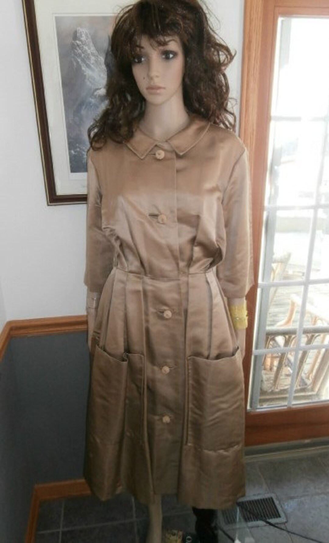 Elegant Pearl Button Coat for Women – Chic & Timeless Style