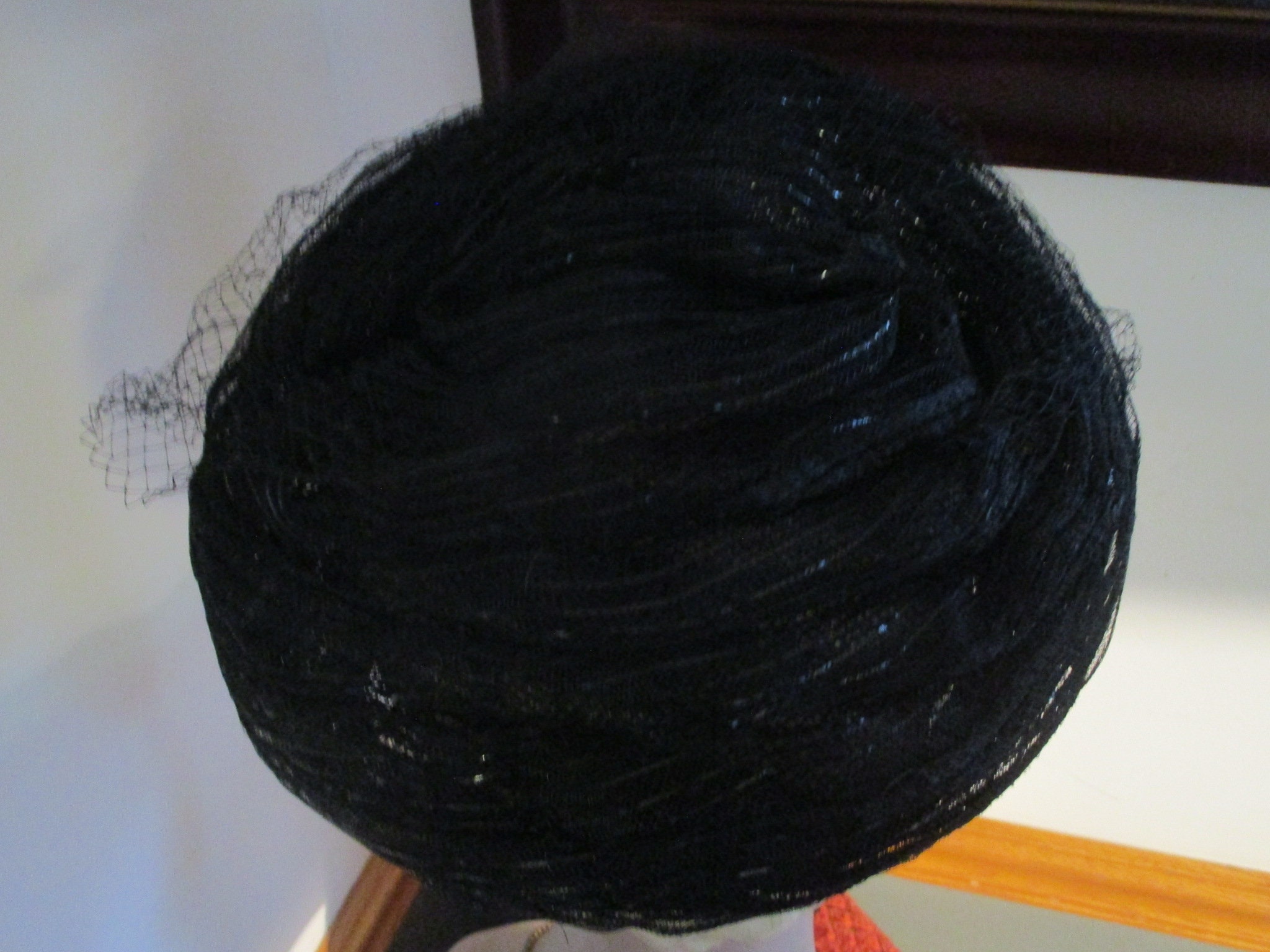 Union Made Vintage Black Weaved With Netting Women