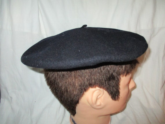 Black Wool Beret Prima Foulard Impermeable Cap Be