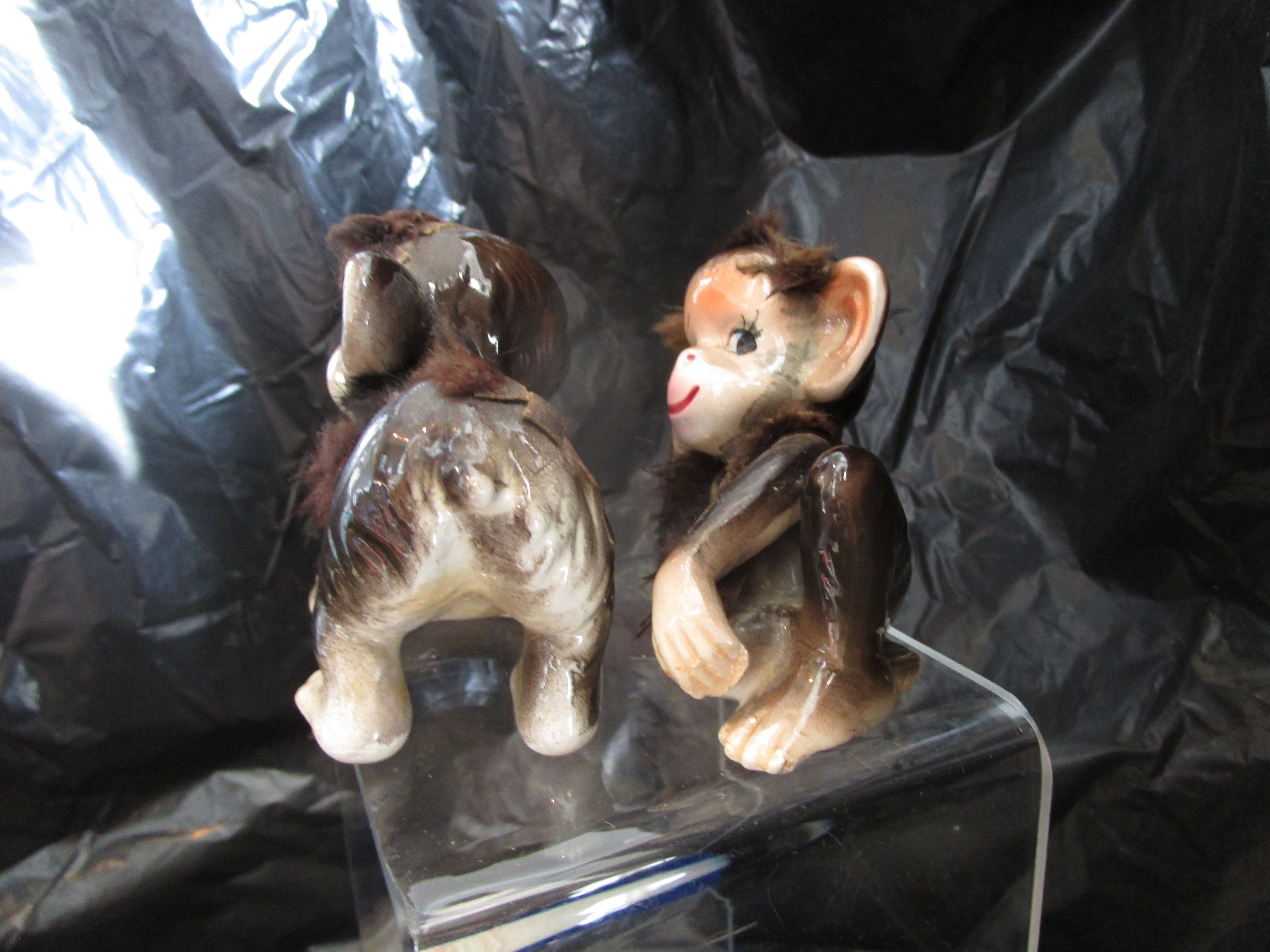 1959 Fur Monkeys Bradley Exclusives Ceramic Figurines Japan - Etsy