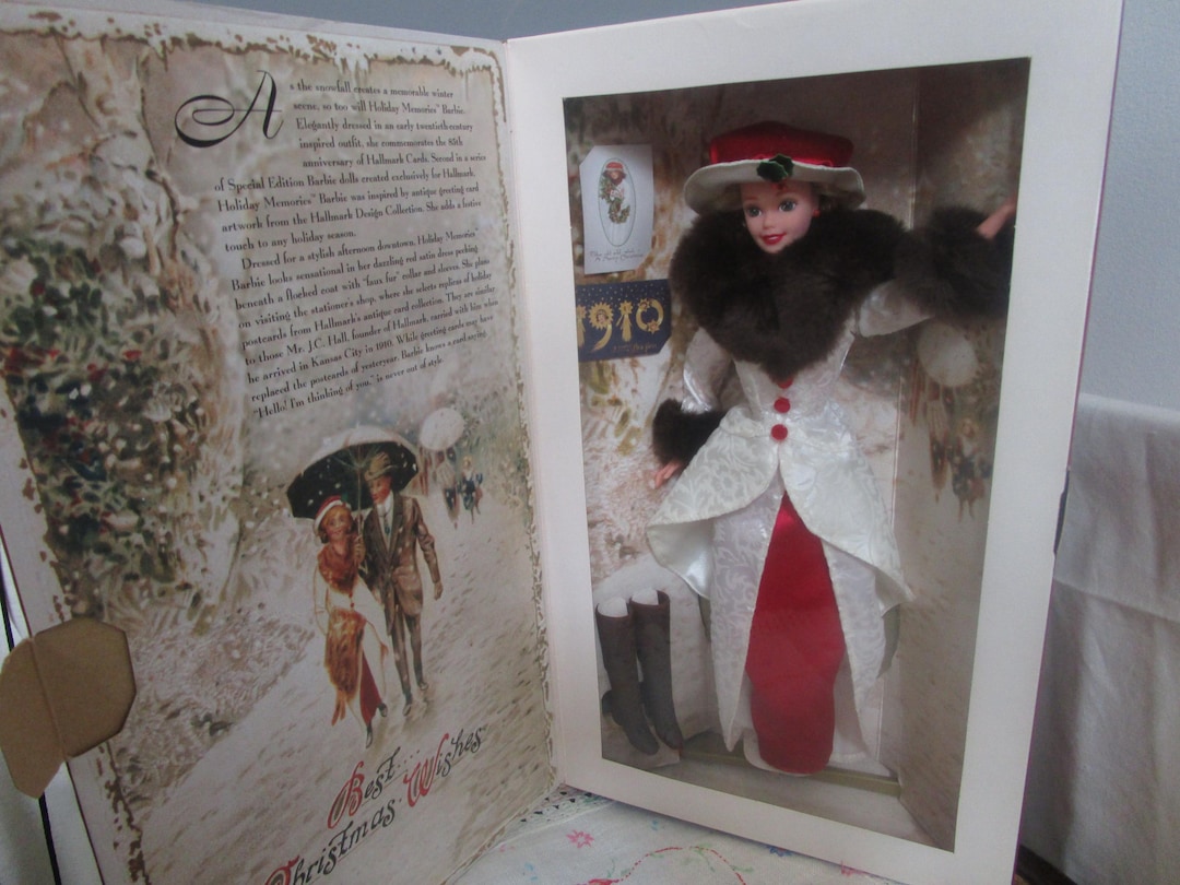Poupée Barbie Hallmark Holiday Memories 1995 - Édition Limitée, NrfB, Boîte Abîmée