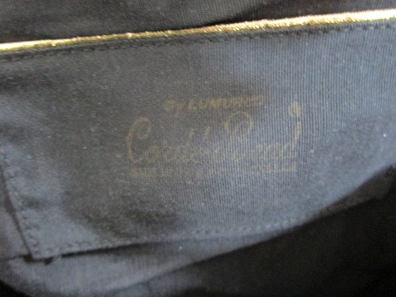 Vintage Black Corde Beaded Lumured Purse Bag  Kis… - image 7