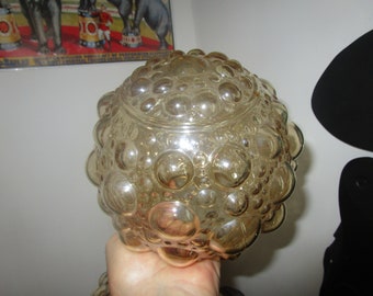 Pair Amber Bubble Glass Lamp Globes for Make a Swag Lamp??