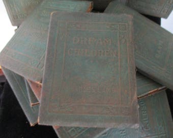 14 Antique  Little Leather  Library Books Dante,Lamb,Browning,Dickens,Poe,Plato,Balzac,Whitman and...