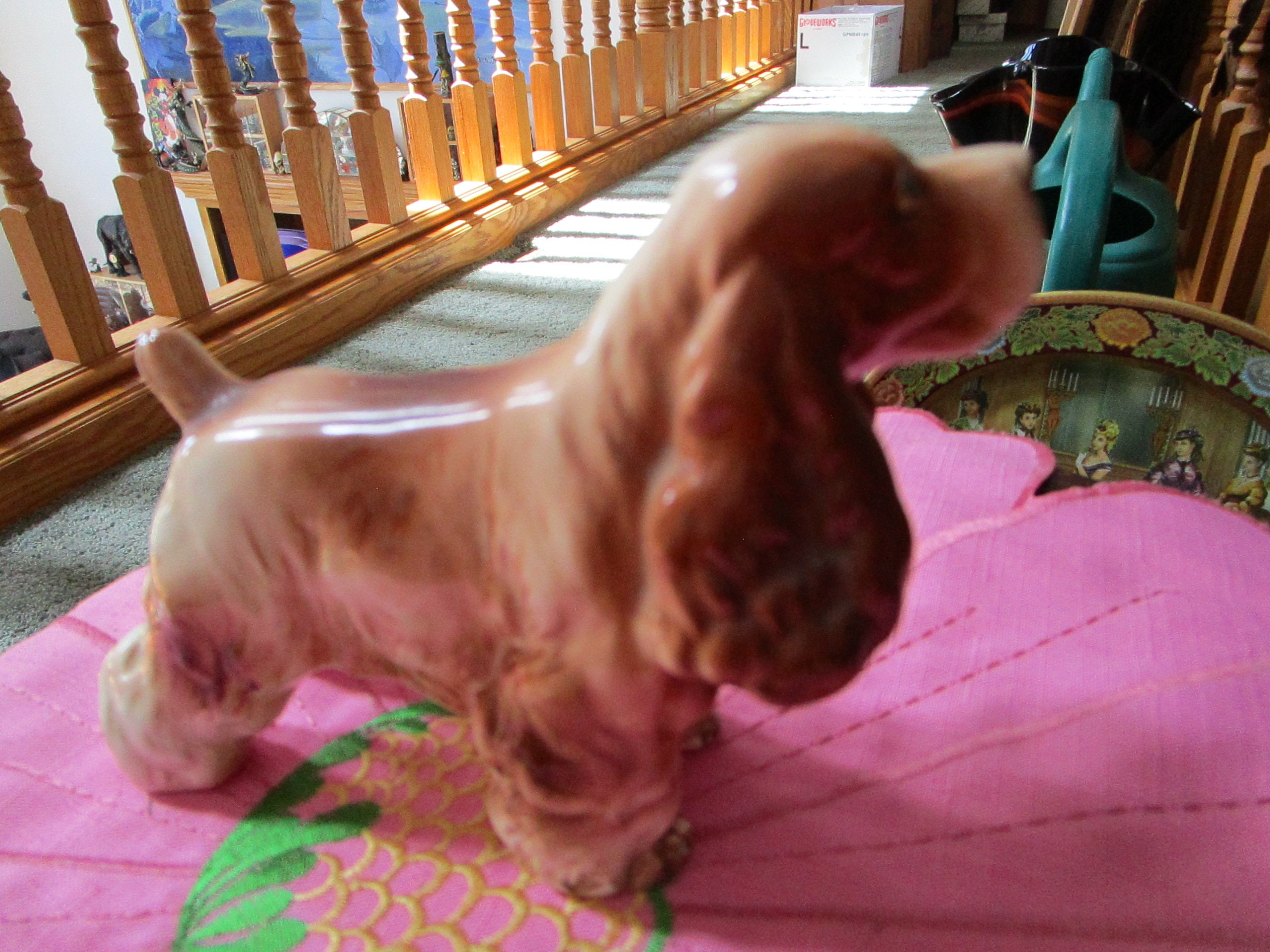 Vintage 1960's Porcelain Spaniel Figurine Japan