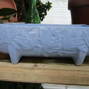 1940&#39;s  BLUE Butterfly  Blue Jardinière McCoy Pottery U.S.A.   Footed Planter