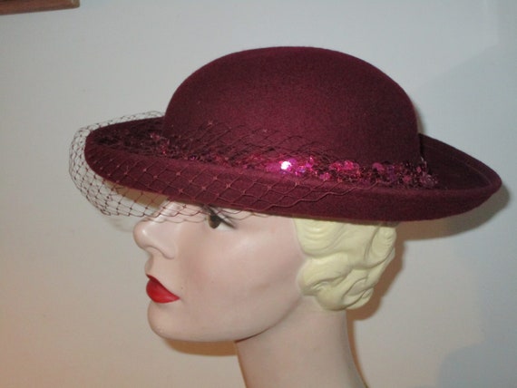 Vintage Wool Women's Fancy Hat Lancaster USA Manr… - image 4