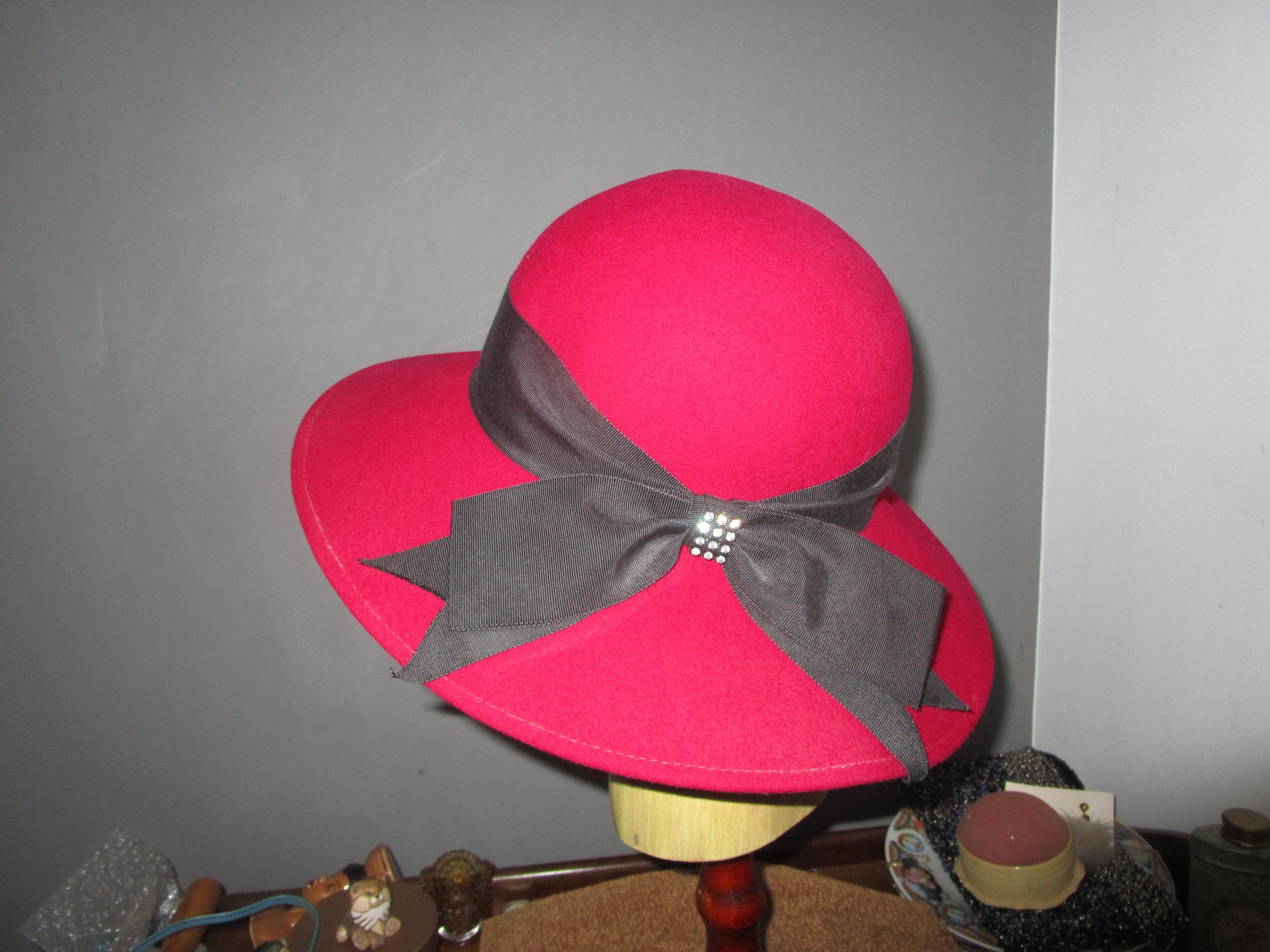 Vintage Fabini Peach Felt 100% Wool New York Hat - Etsy display picture 1