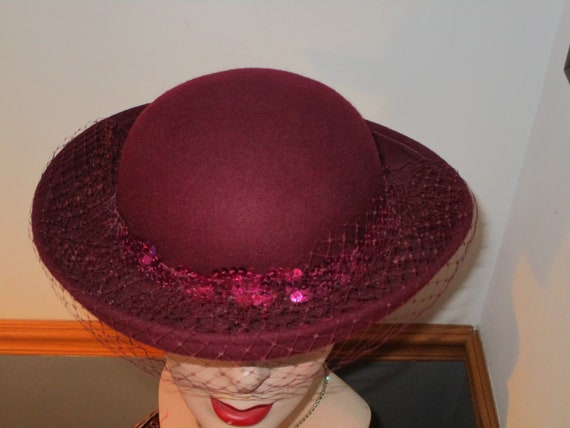 Vintage Wool Women's Fancy Hat Lancaster USA Manr… - image 2